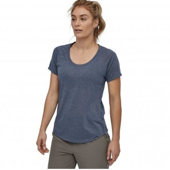 Patagonia Capilene Cool Trail Shirt WMNS S Gray RoundNeck Ultrasoft Short Sleeve - Picture 2 of 6